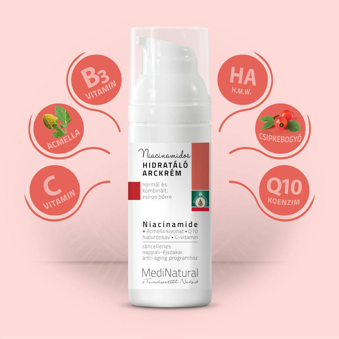 MediNatural – C-vitaminos Hidratáló Arckrém – anti-aging, minden bőrtípusra